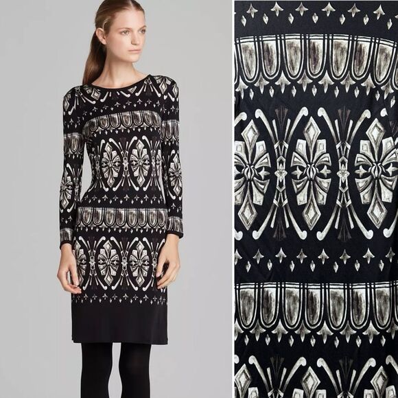 TORY BURCH Rossella 100% Silk Lightweight Printed Shift Dress M - Picture 1 of 16